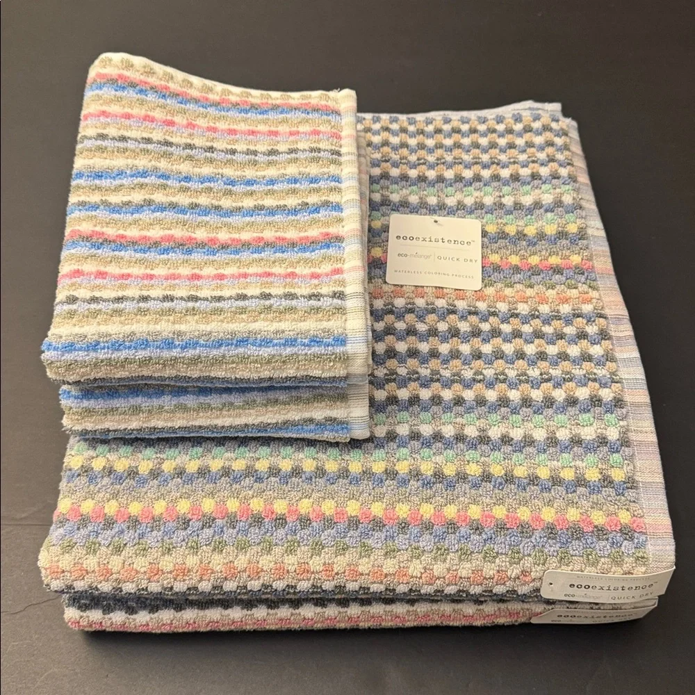 4pc ECOEXISTENCE Eco-Melange Quick Dry Bath Towel Set - WaterlessColoringProcess